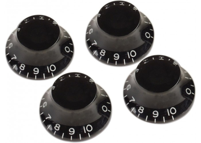 Gibson Accessories PRHK-010 Top Hats Knobs - Black 4/Pkg