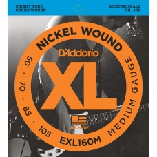 D'Addario EXL160M Nickel Wound Bass 4-Strings Medium - 50-105