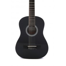 Carlos C34N-BK Classical Guitar Black 1/2 Size - Include Free Soft Case