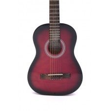 Carlos C34S-RDS Acoustic Guitar Shaded Red 1/2 Size - Include Free Soft Case