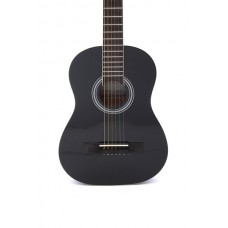 Carlos C34S-BK Acoustic Guitar Black 1/2 Size - Include Free Soft Case