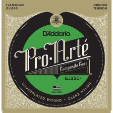 D'Addario EJ25C Pro-Arté Clear Nylon Composite Flamenco Guitar Strings - Clear Nylon
