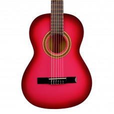 Valencia VC103PKS Pink Sunburst Classical Guitar - 3/4 Size