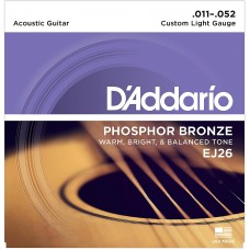 D'Addario EJ26 Phosphor Bronze Acoustic Guitar String Custom Light - 11-52