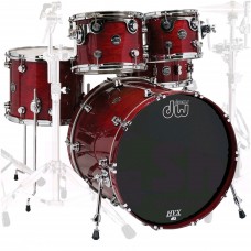 DW Drums DW-PERFORM-CHRY Performance Series 5-Shell Bop Kit - Cherry Stain Lacquer - Cymbals & Hardware Not Included