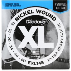 D'Addario EXL148 Nickel Wound Extra Heavy Electric Strings C Tunning - 12-60