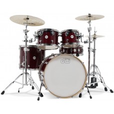 DW Drums DDLG2215CS Design Series 5-Piece Shell Pack - Cherry Stain - Cymbals & Hardware Not Included