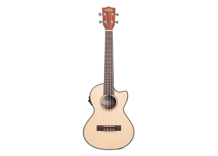 Kala Solid Spruce Top - Mahogany Series Tenor Ukulele - With Equalizer - Cutaway - Included Bag