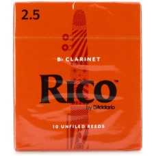 Rico by D'Addario RCA1025 Bb Clarinet Reeds - Strength 2.5 - 10 Pieces