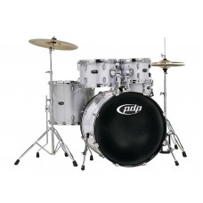 PDP Drums PDCE2215KTDW Center Stage 5-Pieces Drumset with Hardware and Cymbals - Diamond Silver