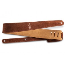 Taylor 4400-25 2.5-inch Embroidered Suede Guitar Strap - Chocolate