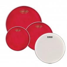 Evans Hydraulic Red 4-piece Tom Pack - (10",12,"14") with Free 14 inch UV1 Coated Batter