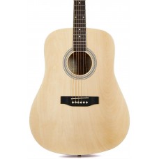 SX Guitar SD104G Dreadnought Acoustic - Gloss Natural - Includes Free Softcase