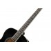 SX Guitar SO104GBK Auditorium Acoustic - Gloss Black - Includes Free Softcase