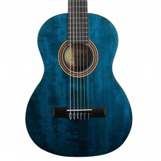 Valencia VC202TBU Transparent Blue Classical Guitar - 1/2 Size