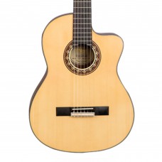 Valencia VC304CE Natural Classical Cutaway Guitar with Pickup - Includes Free Softcase