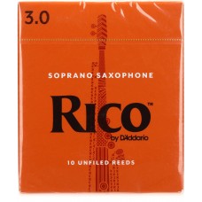 Rico by D'Addario RIA1030 Soprano Saxophone Reeds - Strength 3 - 10 Pieces