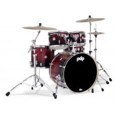PDP Drums PDCM2215RB Concept Maple 5-Pieces Shell Pack - Red To Black Sparkle Fade - Without Cymbals