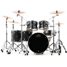DW Drums DW-PER-BLK.D-7 Performance Series 7-Shell Bop Kit - Black Diamond Finish Ply - Cymbals & Hardware Not Included