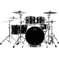 DW Drums DW-PER-EBY.S-7 Performance Series 7-Shell Bop Kit - Ebony Stain Lacquer - Cymbals & Hardware Not Included