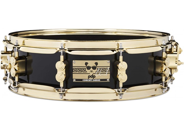 PDP Drums PDSN0414SSEH Eric Hernandez Signature Snare - Black with Gold Hardware - 4-inch x 14-inch