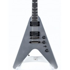 Gibson Custom DSVX00S1BC1 Dave Mustaine Flying V EXP Electric Guitar - Silver Metallic