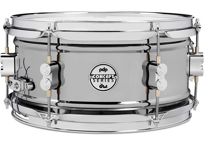 PDP Drums PDSN0612BNCR Concept Metal Snare - Black Nickel Over Steel - 6-inch x 12-inch