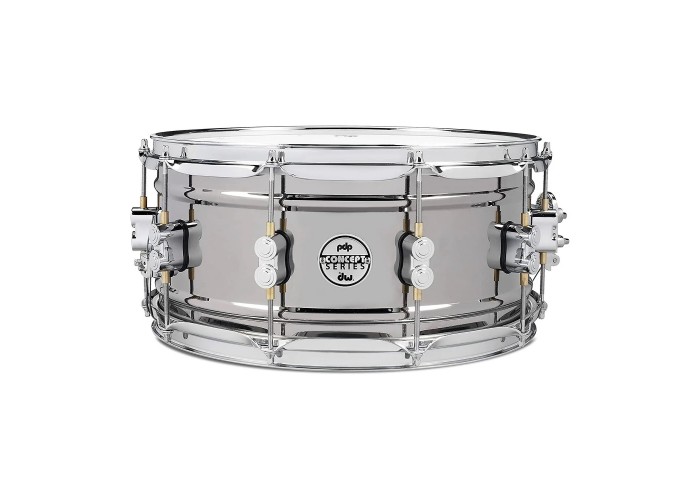 PDP Drums PDSN5514BNCR Concept Series Black Nickel Over Steel Snare Drum with Chrome Hardware - 5.5-inch x 14-inch