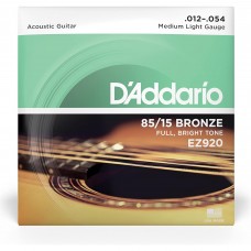 D'Addario EZ920 Phosphor Bronze Acoustic Guitar String Medium Light - 012 - 054