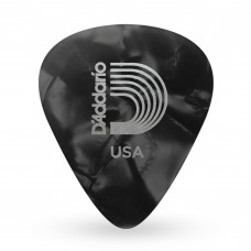 D'Addario 1CBKP6-10 Celluloid Black Pearl Guitar Picks Heavy Gauge (1.00 mm) - 10 pieces