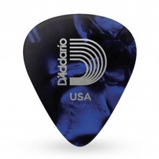 D'Addario 1CBUP2-10 Blue Pearl Celluloid Guitar Picks Light Gauge (.50mm) - 10 pieces