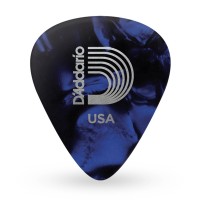 D'Addario 1CBUP4-10  Celluloid Blue Pearl Guitar Picks Medium Gauge (0.70 mm)  - 10 pieces