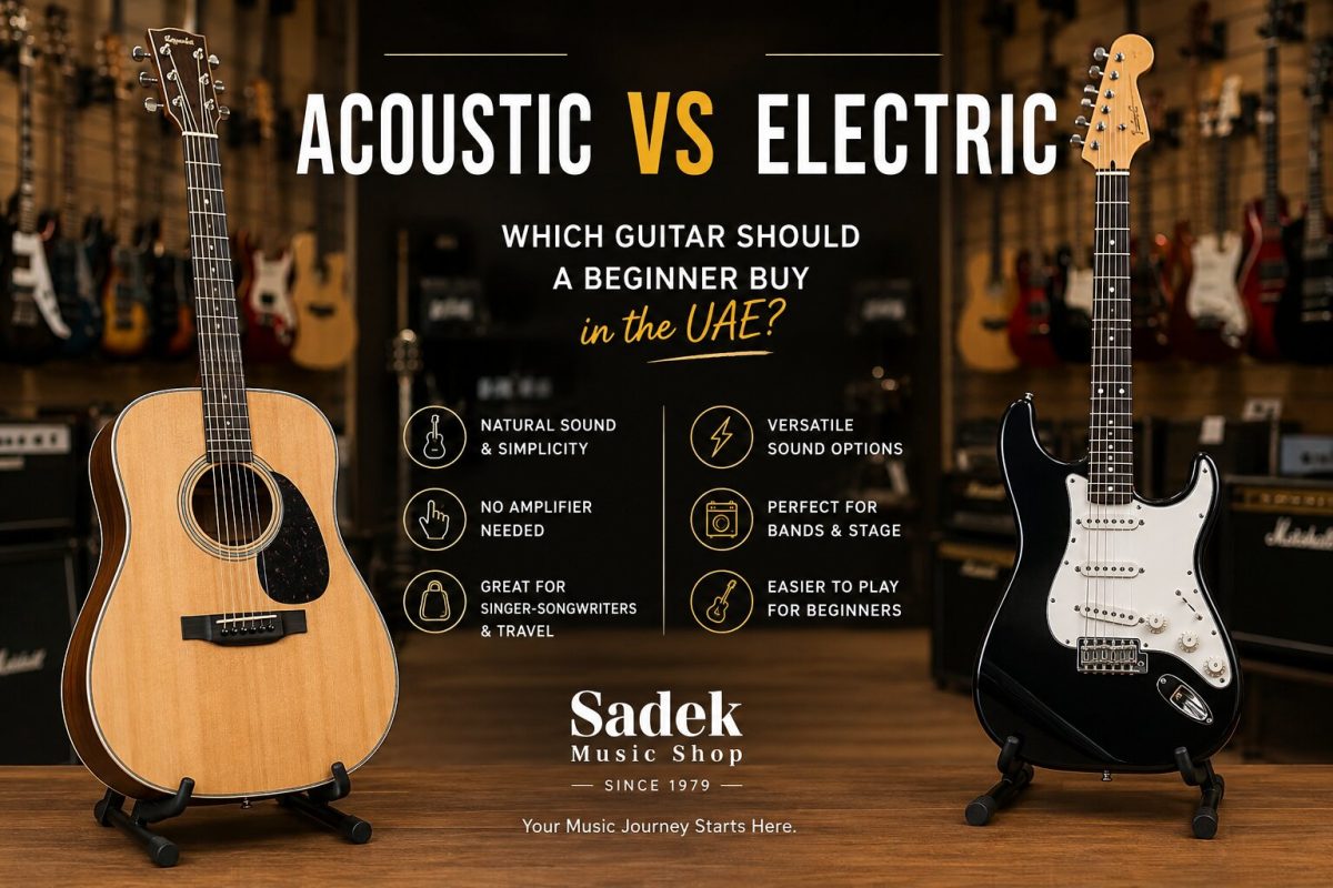 Acoustic vs. Electric Guitar: Which One Should a Beginner Buy in the UAE?
