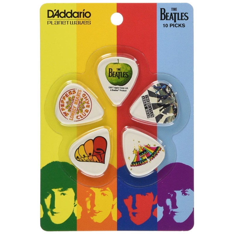 D'Addario 1CWH4-10B3 Planet Waves Beatles Signature Medium Gauge (.70mm) Guitar Picks - 5 pieces