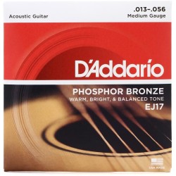 D'Addario EJ17 Phosphor Bronze Acoustic Guitar String Medium - 13-56