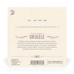 D'addario EJ87C Titanium Ukulele String - Concert