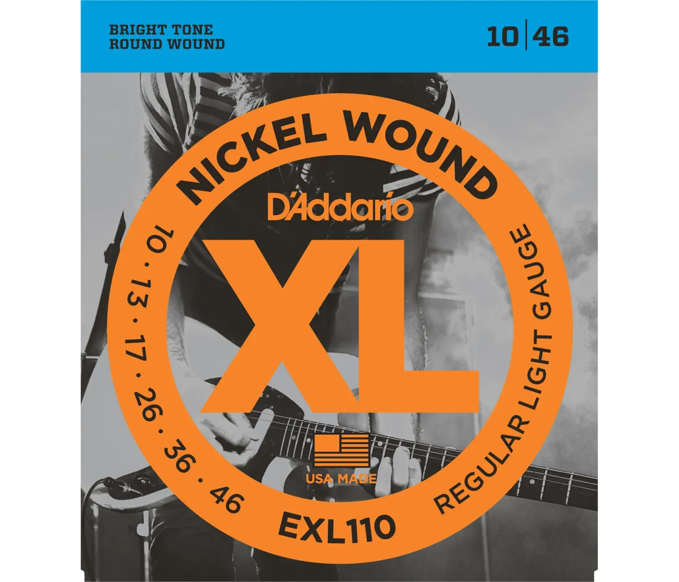 D'Addario EXL110 Nickel Wound Electric Guitar String Regular Light - 10-46