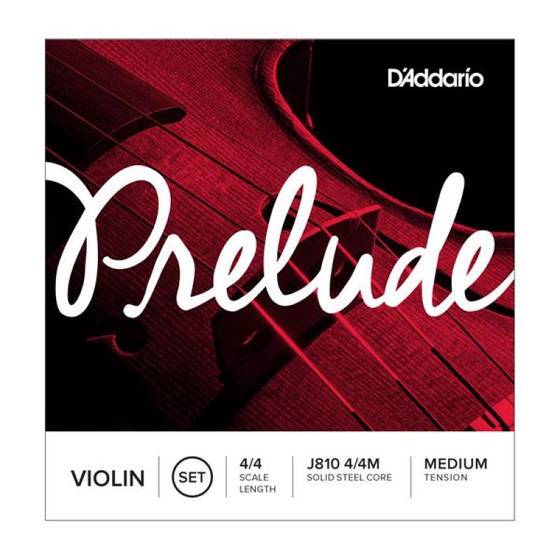 D'Addario J810 4/4M Prelude Violin String - 4/4 Scale - Medium Tension