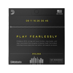 D'Addario NYXL0946 Electric Guitar String Nickel Wound Super Light Top - Regular Bottom - 09-46