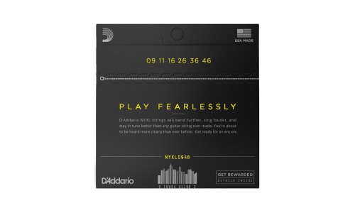 D'Addario NYXL0946 Electric Guitar String Nickel Wound Super Light Top - Regular Bottom - 09-46