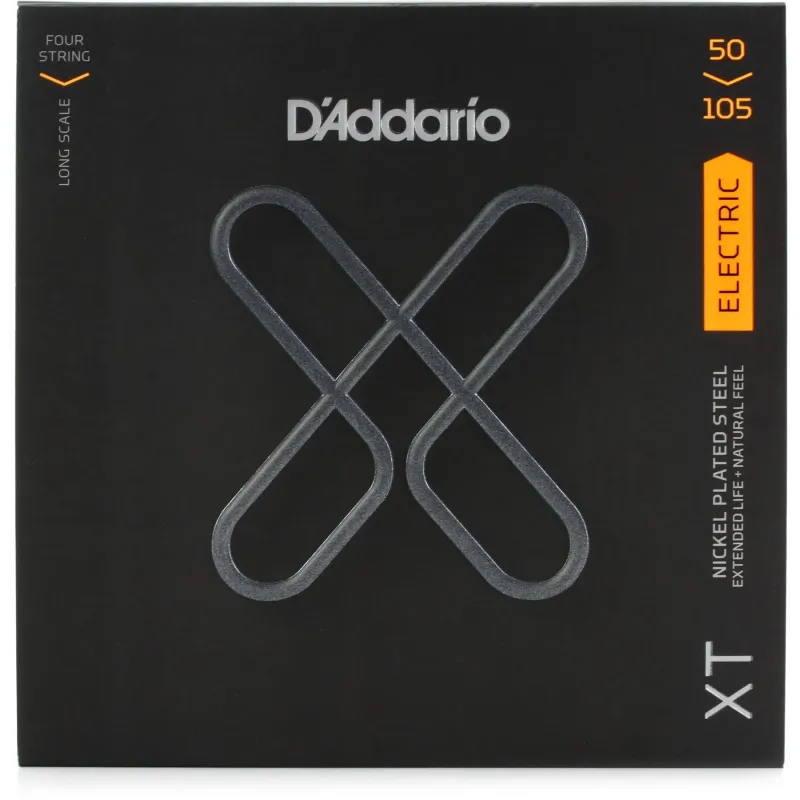 D'Addario XTB50105 XT Nickel Plated Steel Long Scale Bass 4 Strings Medium - 50-105 D'Addario XTB50105 XT Nickel Plated Steel Long Scale Bass 4 Strings Medium - 50-105