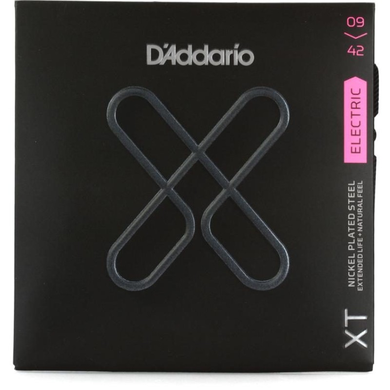 D'Addario XTE0942 XT Nickel Plated Steel Electric Guitar Strings Super Light - 09-42