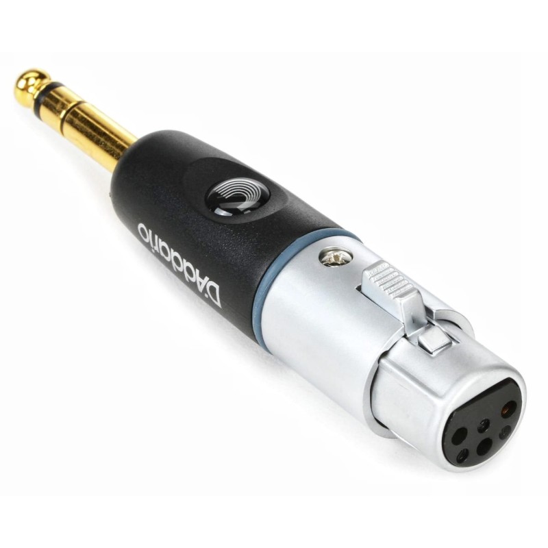 D'Addario PW-P047AA 1/4 Inch Male Balanced to XLR Female Adapter