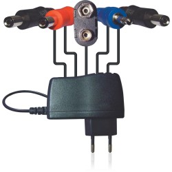 Behringer PSU-HSB-ALL DC 9 V/1.7 A Power Adapter with Daisy-Chain Connectors, Jumper Cables and All-Country Mains Adapters