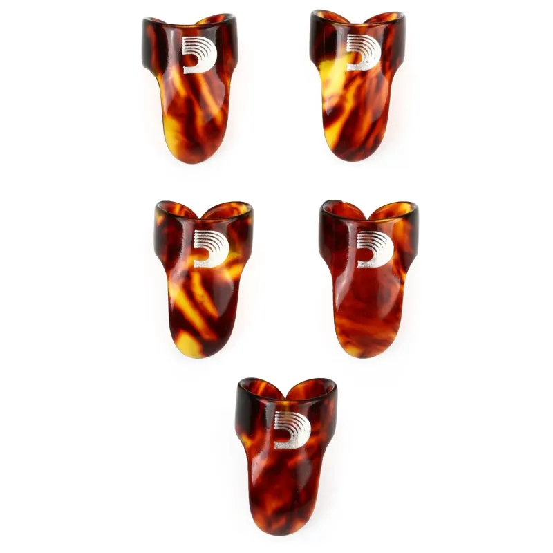 D'Addario 4CSH6-5 Classic Celluloid Finger Picks Medium Size (1.0mm) - 5 pieces D'Addario 4CSH6-5 Classic Celluloid Finger Picks Medium Size (1.0mm) - 5 pieces