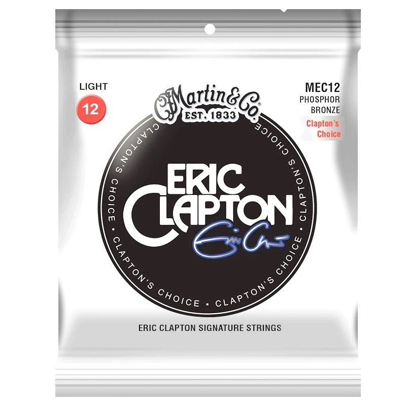 Martin Strings MEC12 MEC Clapton's Choice Phos Bronze Acoustic Guitar Light - .012-.054