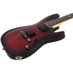 Schecter 3680 Electric Guitar Demon Series-6R - Crimson Red Burst (CRB)