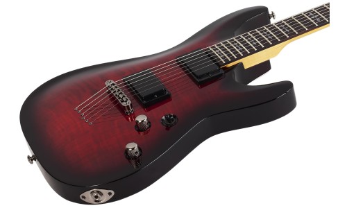 Schecter 3680 Electric Guitar Demon Series-6R - Crimson Red Burst (CRB)