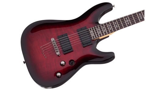 Schecter 3680 Electric Guitar Demon Series-6R - Crimson Red Burst (CRB)