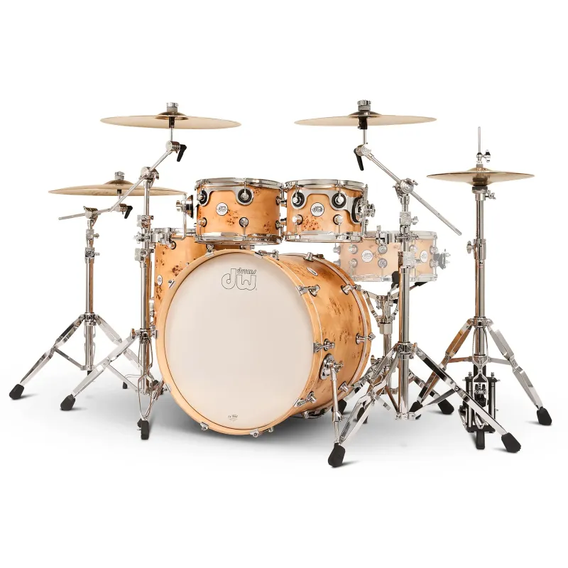 DW Drums Design Series Limited Edition Mapa Burl over European Birch 5-Piece Shell Pack with Snare Drum DW Drums Design Series Limited Edition Mapa Burl over European Birch 5-Piece Shell Pack with Snare Drum